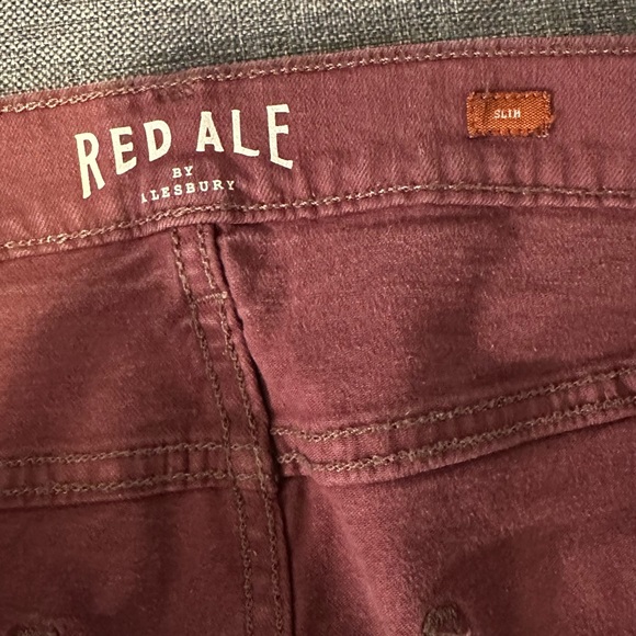 Men’s slim red denim jeans, size 38x32 - Picture 3 of 6